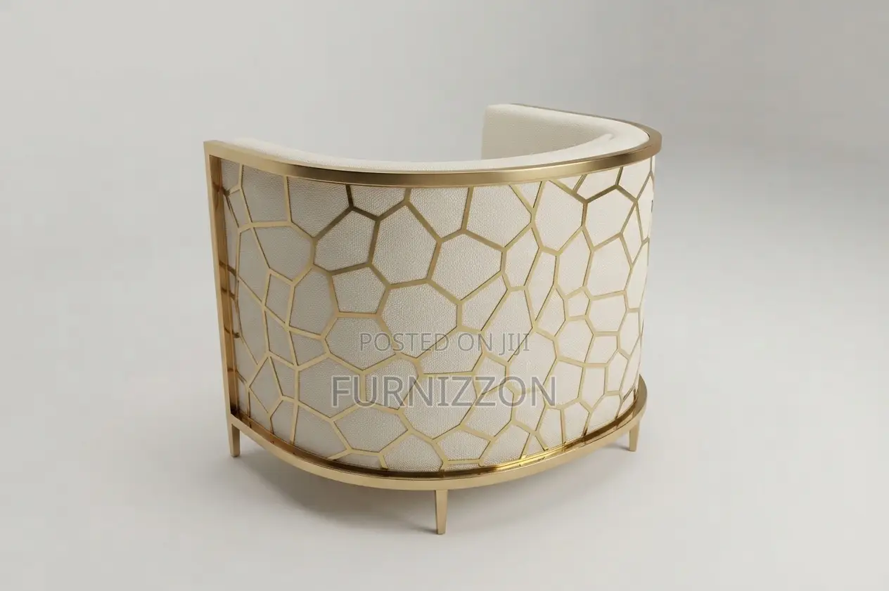 Golden Haven Curved Accent Chair