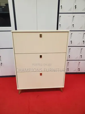 Cream Tiered Shoerack