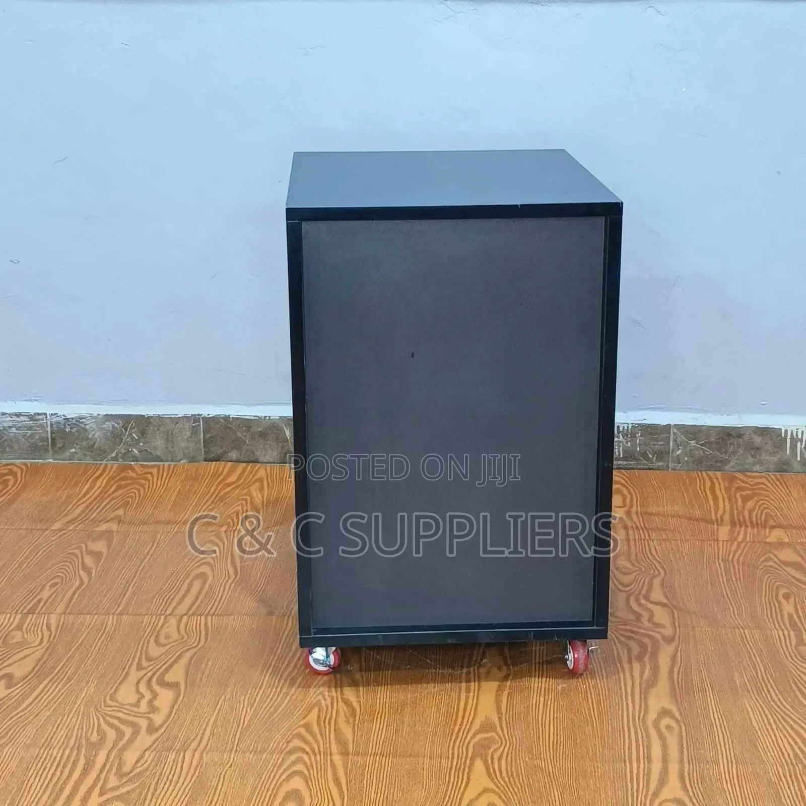 Black Pedestal Cabinet-3 Drawer
