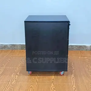 Black Pedestal Cabinet-3 Drawer