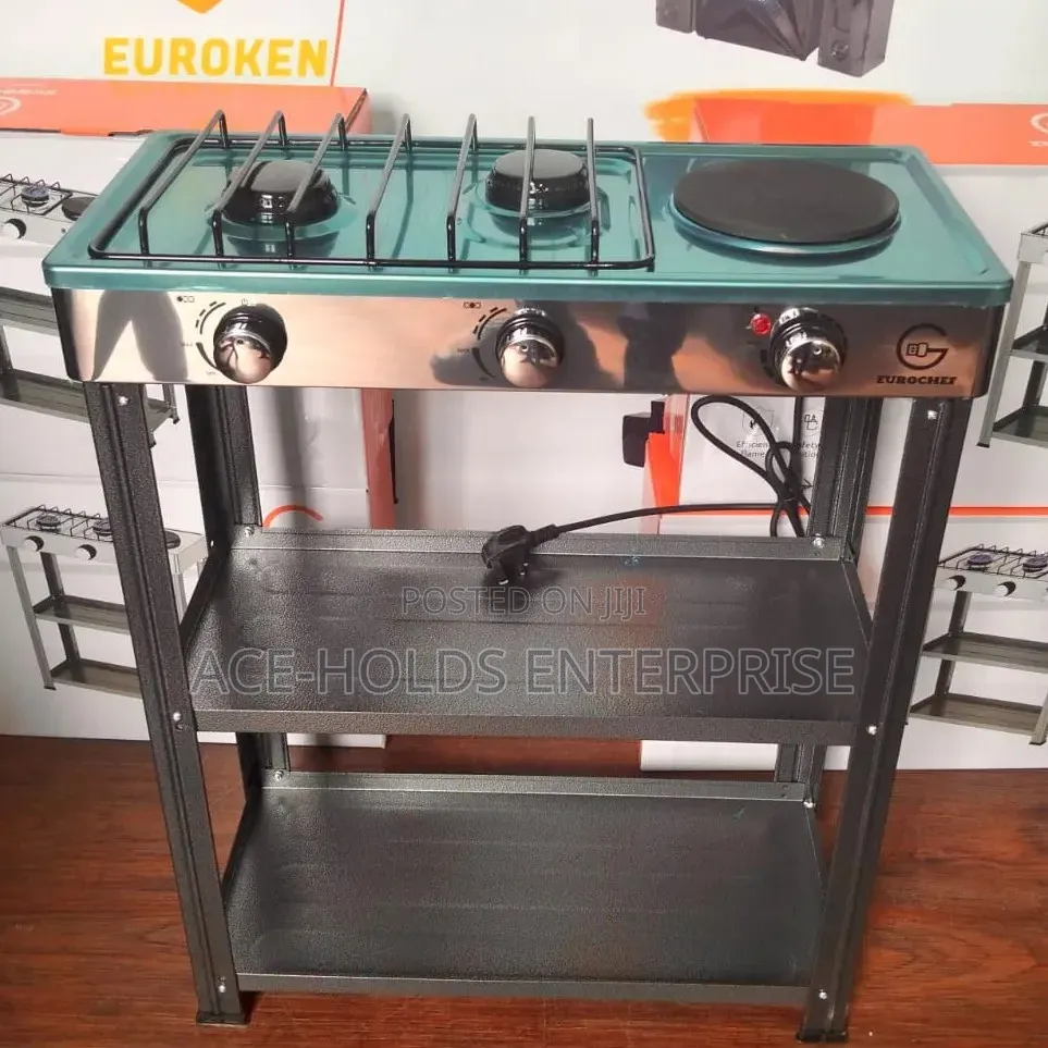 Eurochef Deluxe Gas Stove 1000w (Model: EC-6073) - 2+1 With Shelf