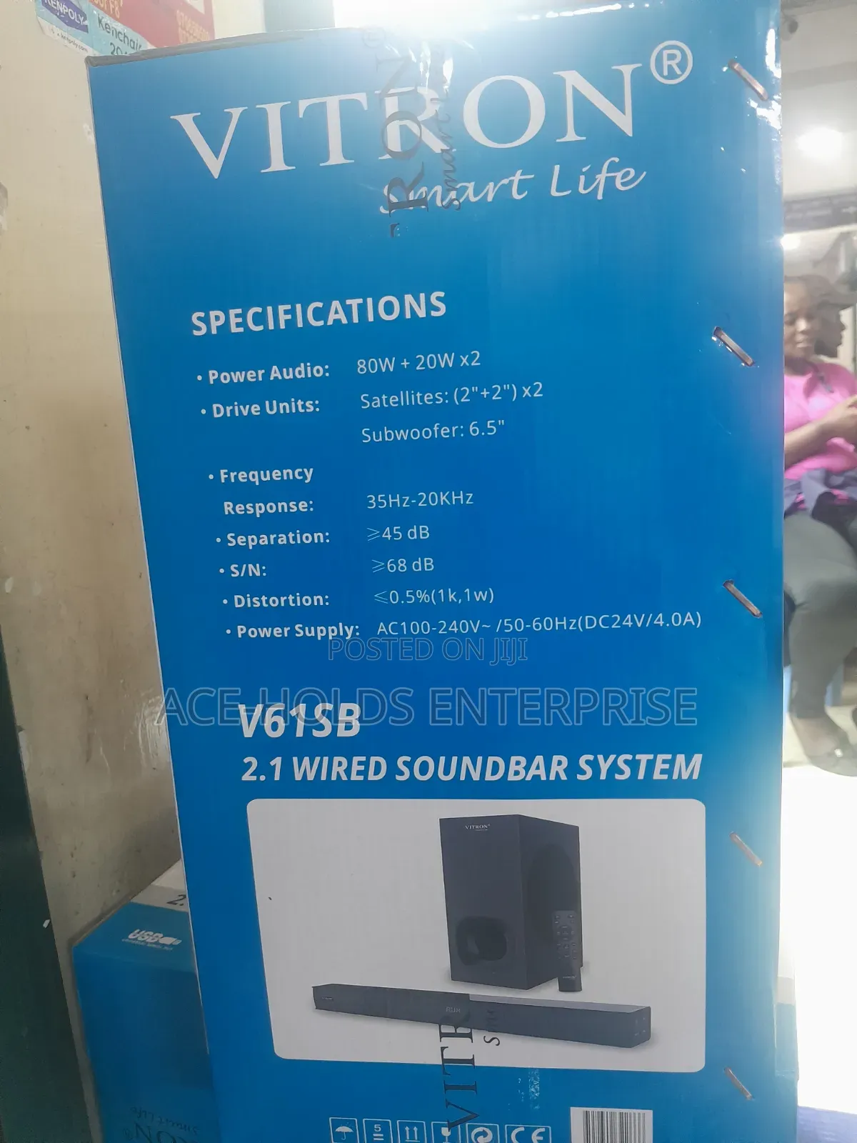 2.1ch Vitron V61SB Soundbar Speaker 120watts - Wired