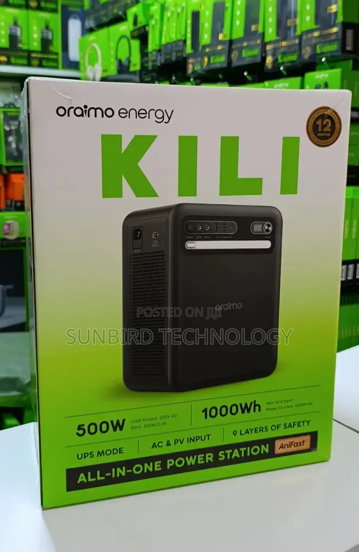 Oraimo Power Station Kili 1000wh,500w All in One Power Station