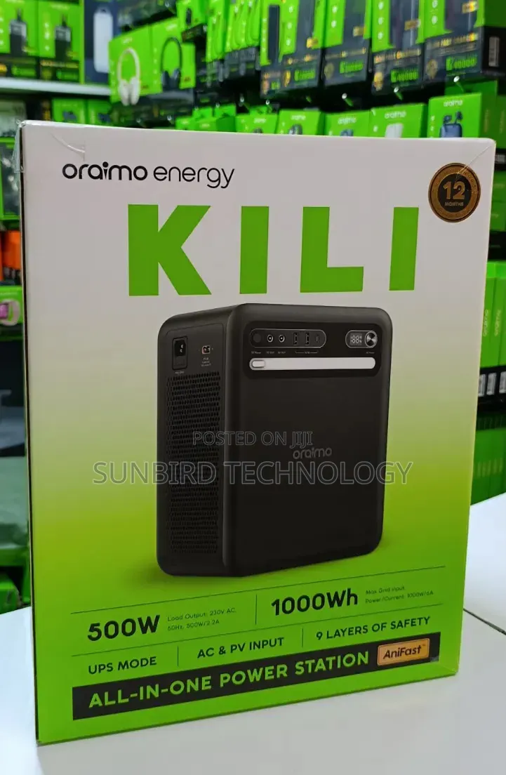 Oraimo Power Station Kili 1000wh,500w All in One Power Station