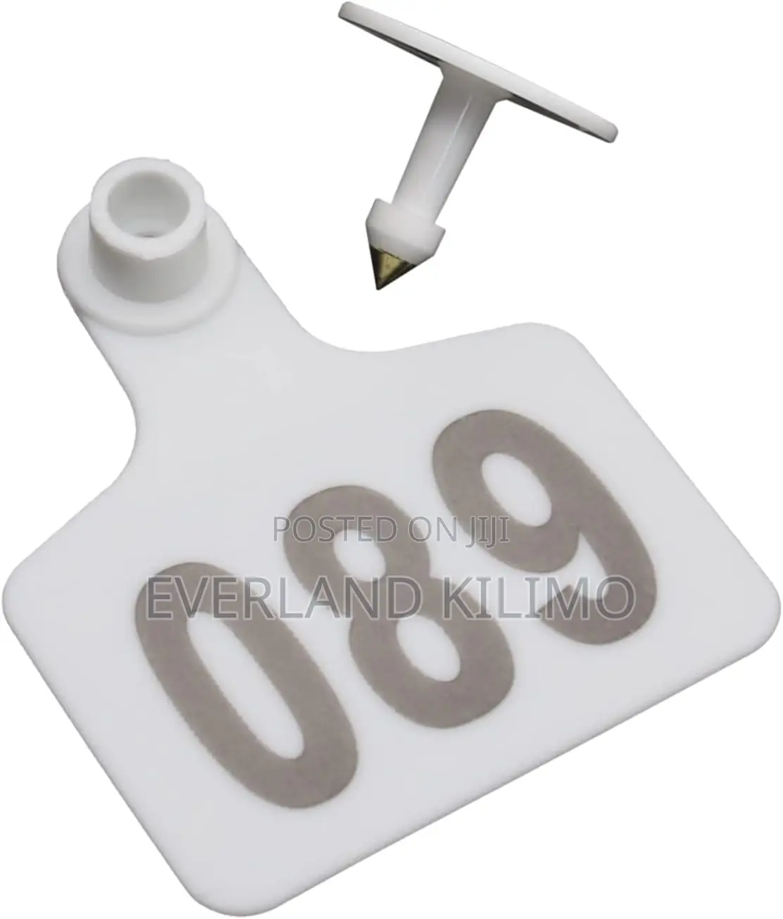 White Numbered Medium Ear Tag for Herd History Tracking