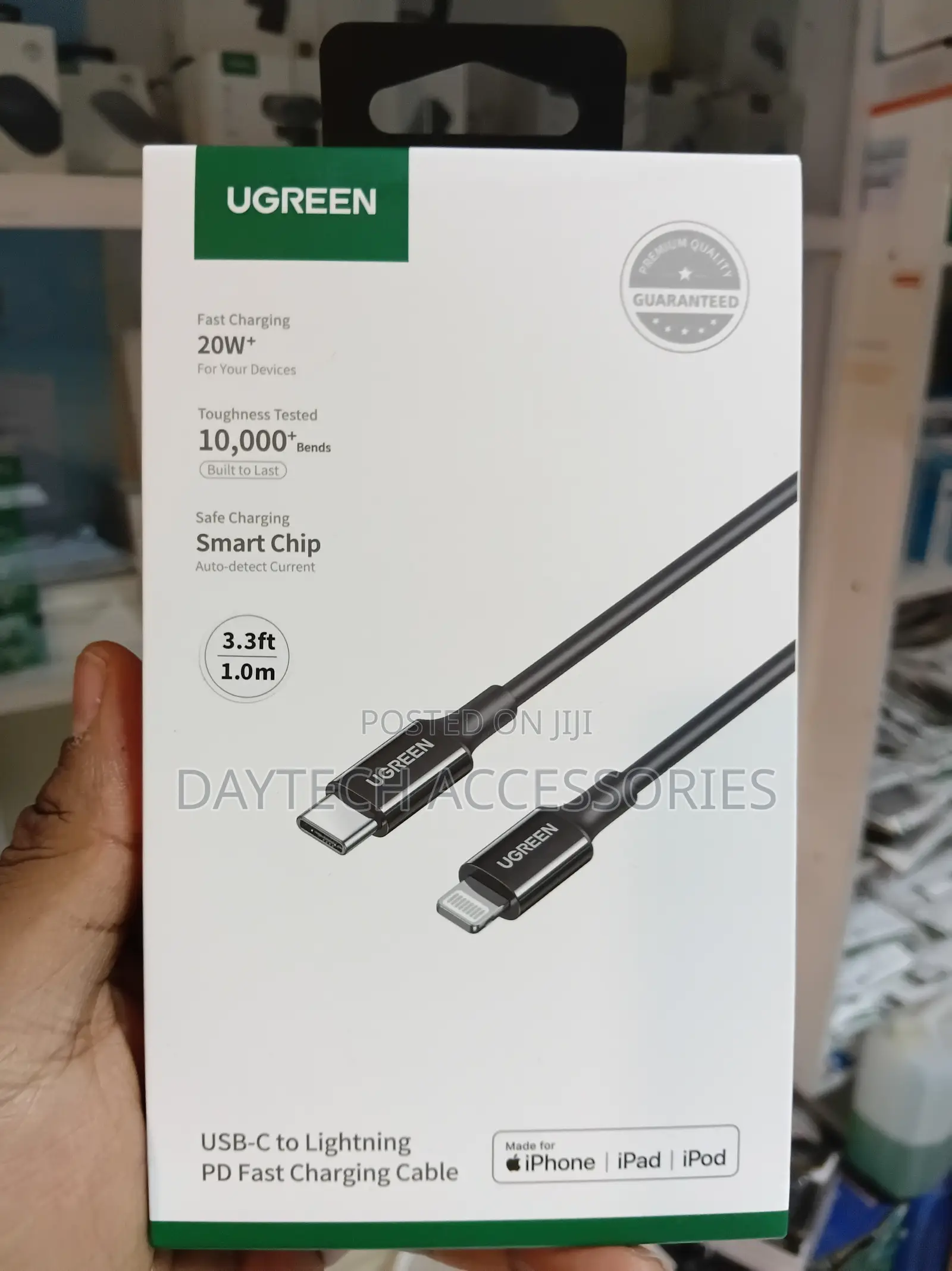 UGREEN USB-C to Lightning PD Fast Charging Cable (3.3ft / 1.0m)