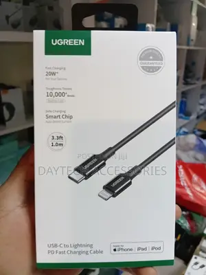 UGREEN MFi 20W PD USB C to Lightning Cable for iPhone Fast Charging.