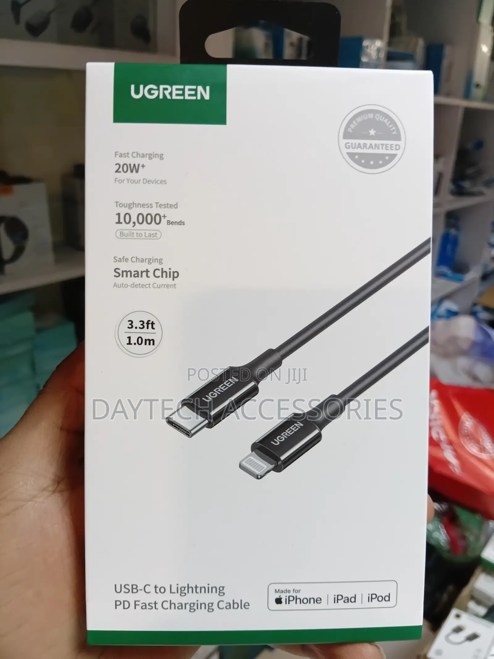 UGREEN MFi 20W PD USB C to Lightning Cable for iPhone Fast Charging.
