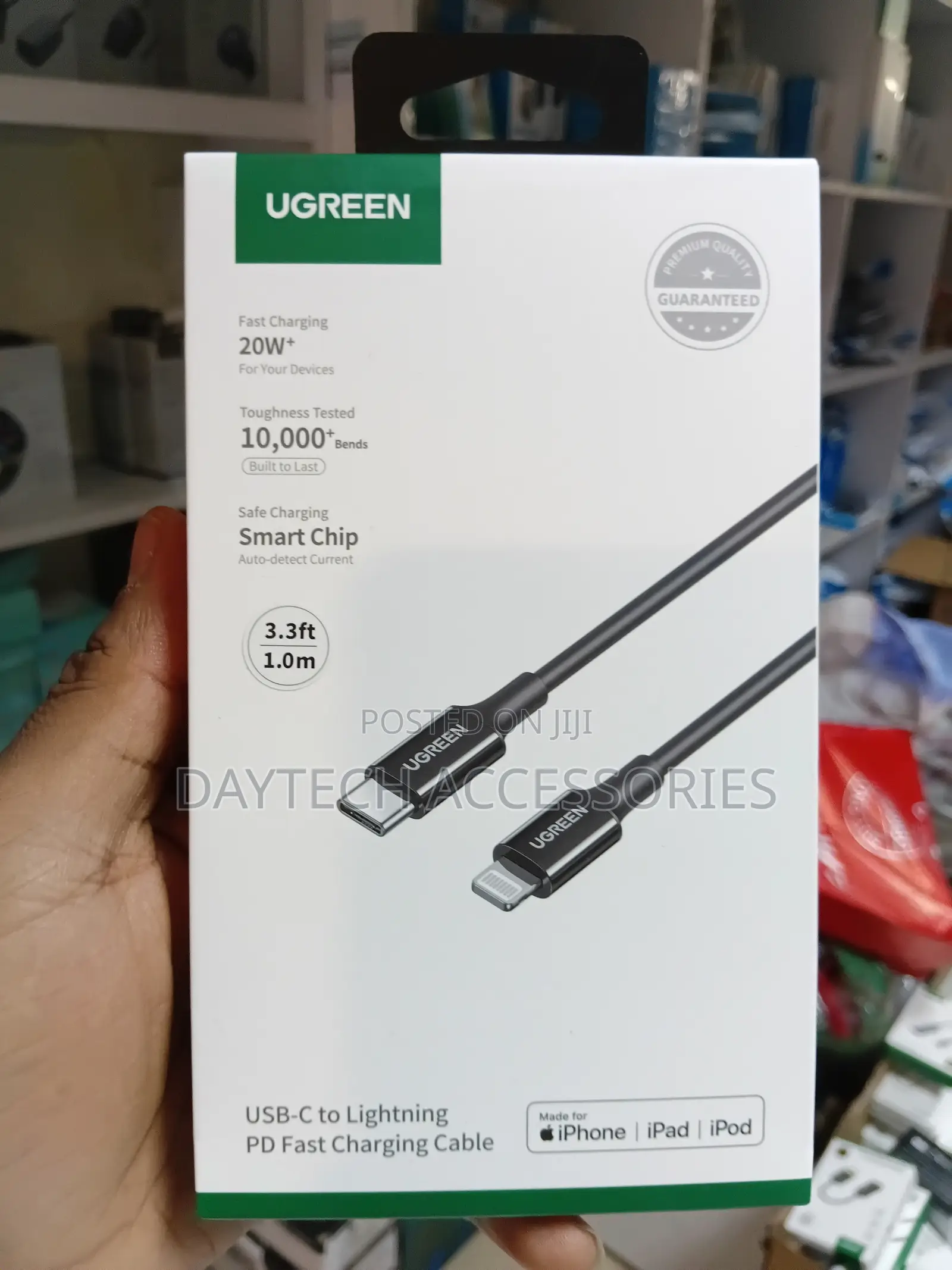 UGREEN USB-C to Lightning Cable 1M MFi Certified - Black