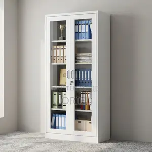 Office Cabinet : 2-Door Transparent Glass Office Cabinet