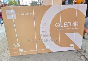 Syinix 
86inches Google Qled Brand New Smart TV