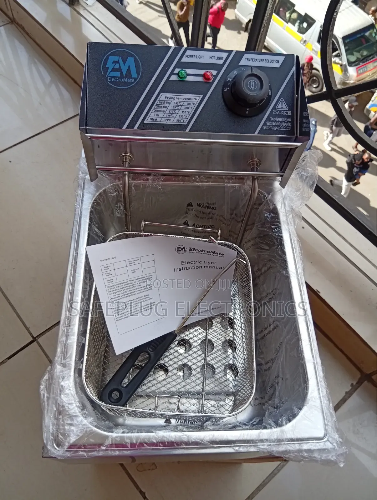 Electric Deep Fryer–Single Basket Commercial Frying Machine