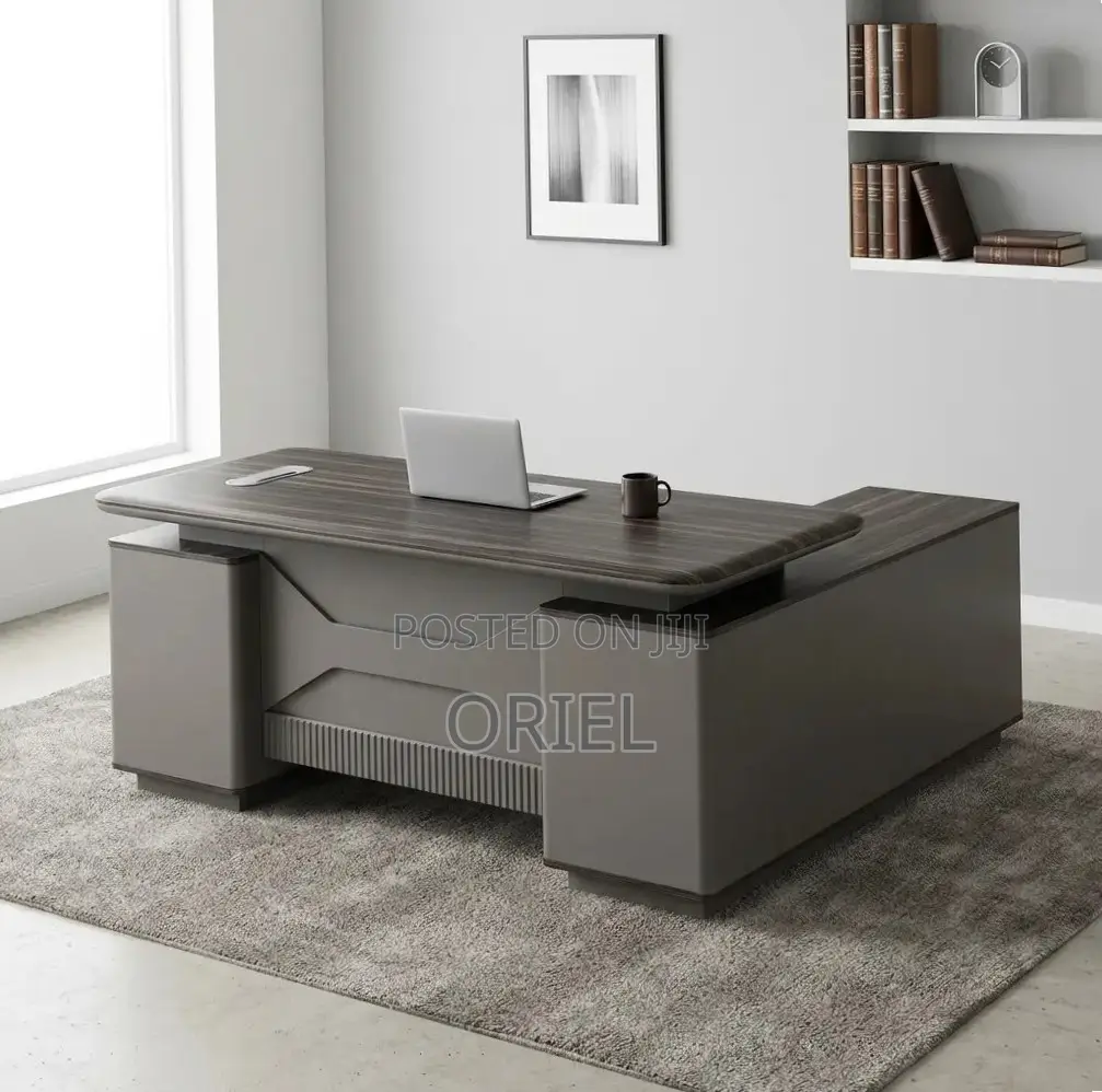 Office Desk : 1600mm Executive Office Black Table