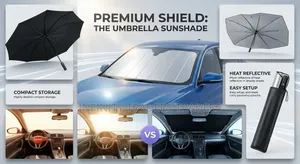 Car Dashboard Umbrella Sunvisor Windscreen Cover