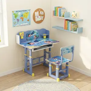 Home Desk; Kids School Adjustable Learning Centre Desk Chair Set