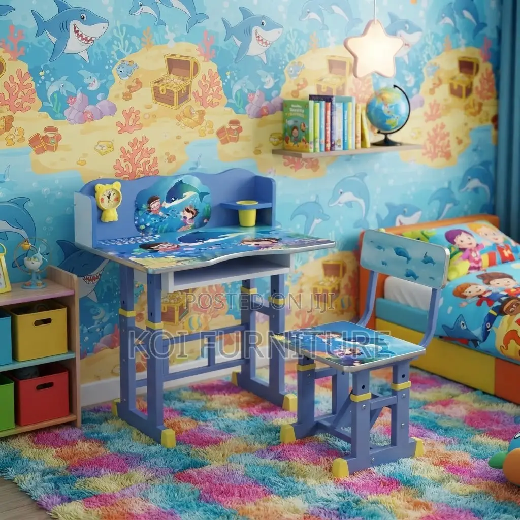 Home Desk; Kids School Adjustable Learning Centre Desk Chair Set
