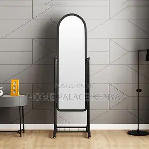 Bedroom Mirror; Modern Standing Dressing Mirror With Built-in Storage