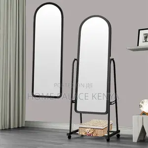 Bedroom Mirror; Modern Standing Dressing Mirror With Built-in Storage