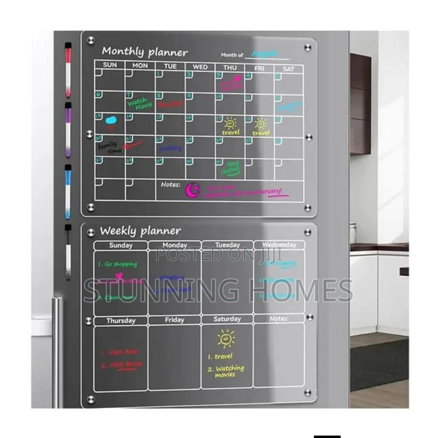 2pc Magnetic Fridge Planners Set