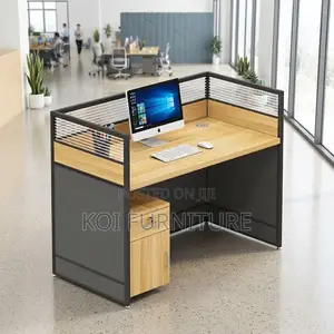 Office Workstation; Brown 1.2m One User Office Workstation