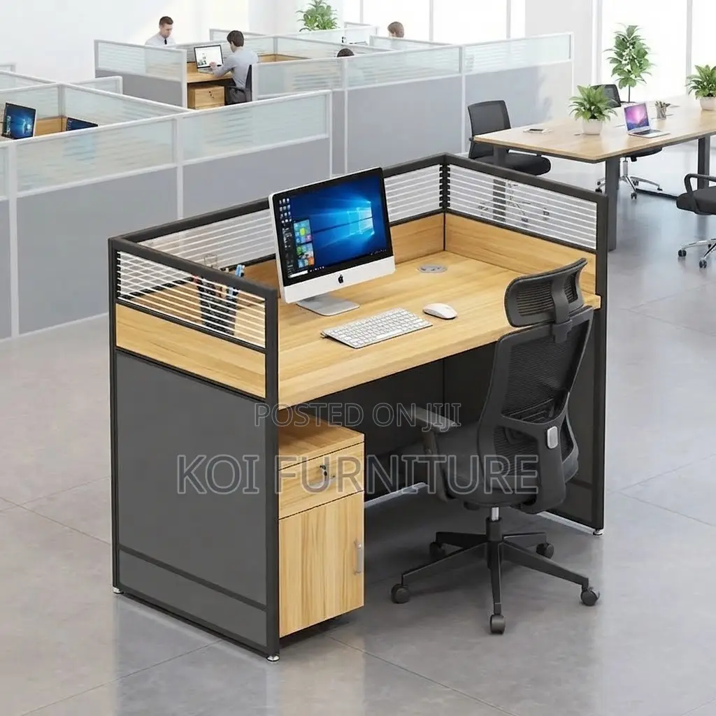 Office Workstation; Brown 1.2m One User Office Workstation