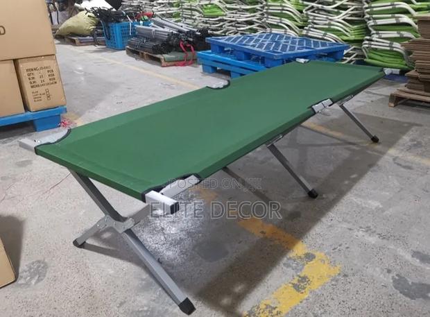 Foldable Camping Bed – Portable Outdoor Sleeping Cot | Navy Blue