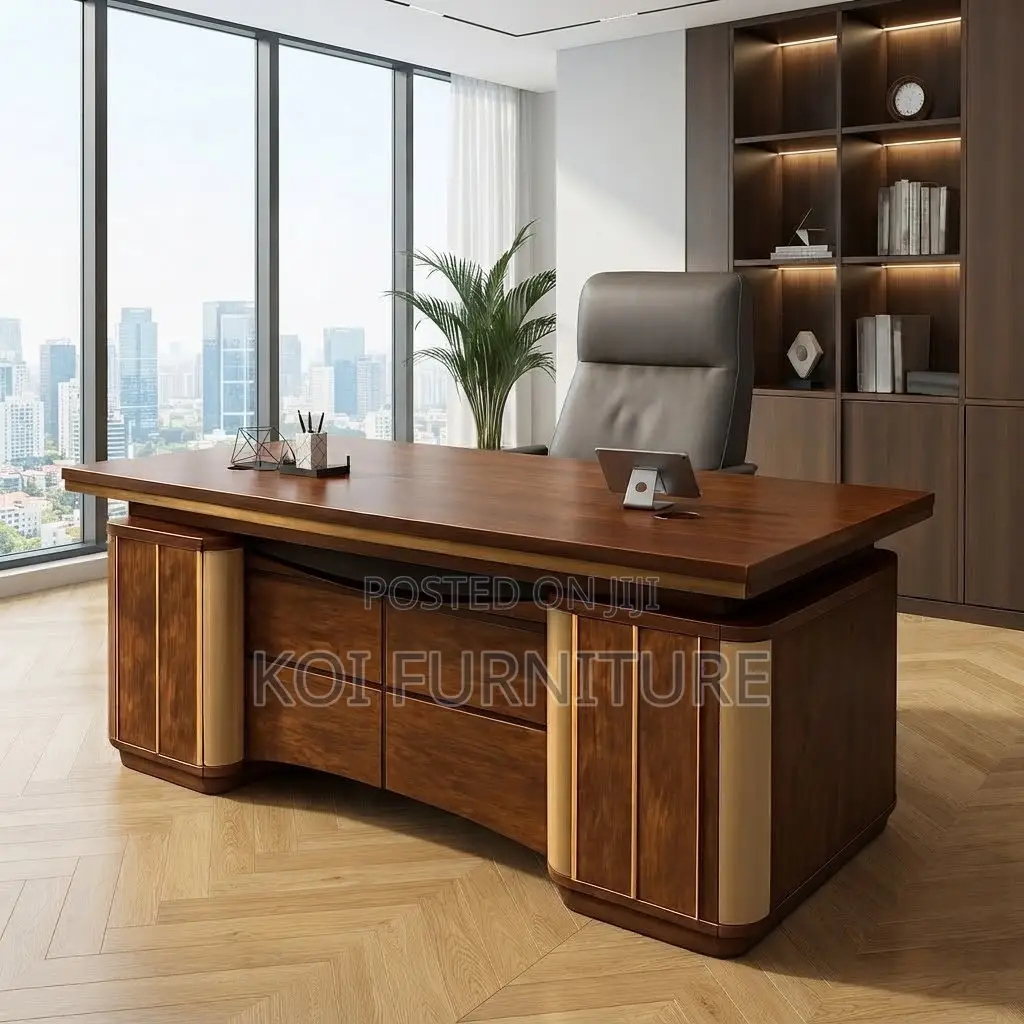 Office Desk; 1.4 Meters Golden Office Boss Desk
