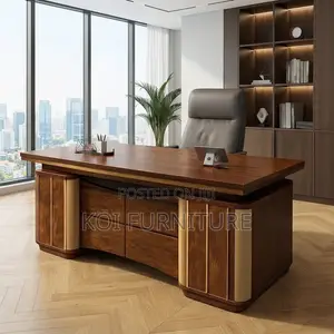 Office Desk; 1.4 Meters Golden Office Boss Desk