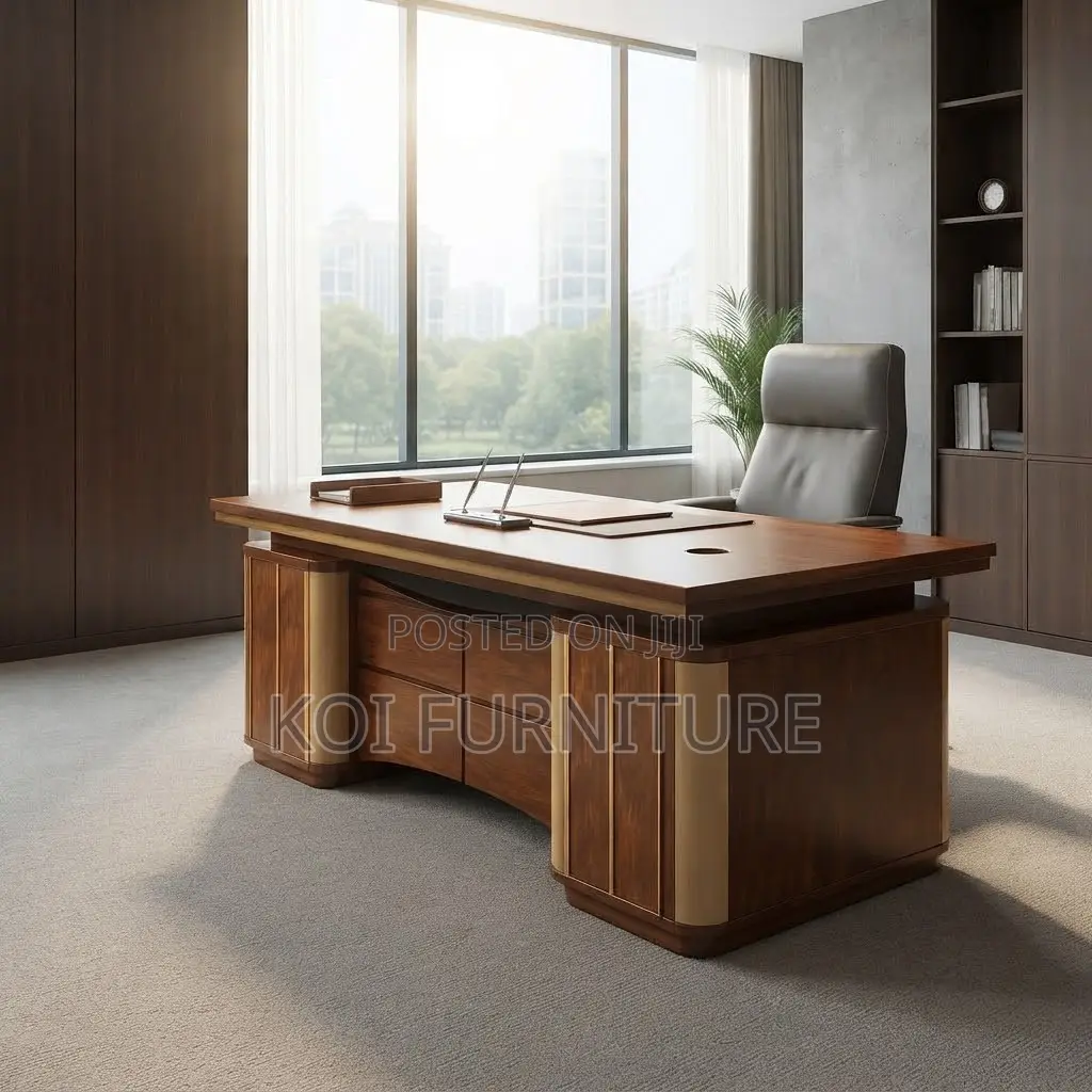 Office Desk; 1.4 Meters Golden Office Boss Desk