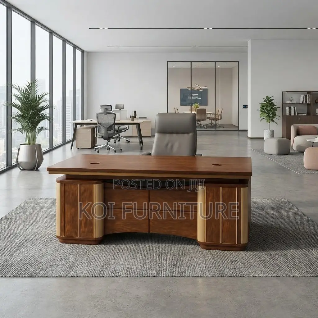 Office Desk; 1.4 Meters Golden Office Boss Desk