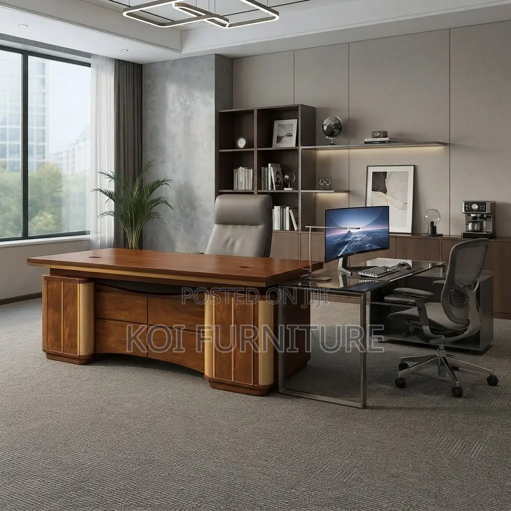 Office Desk; 1.4 Meters Golden Office Boss Desk