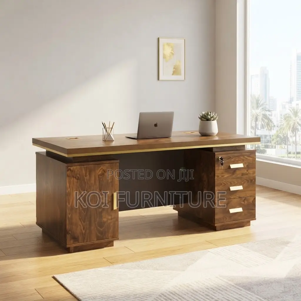 Office Desk; 1.4 Meters Golden Office Boss Desk