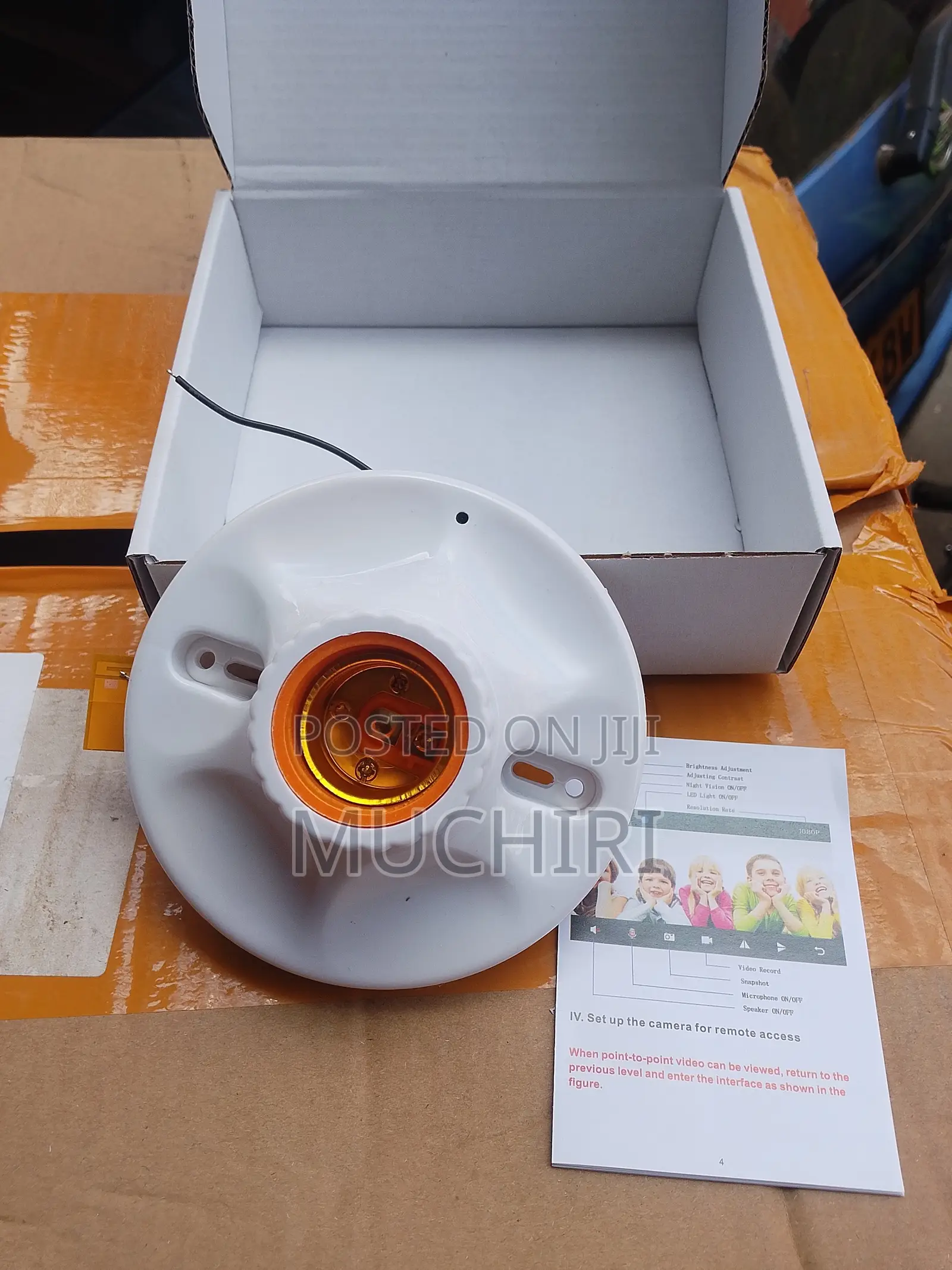 Wireless WiFi Connection Bulb Holder CCTV Camera for Home Security