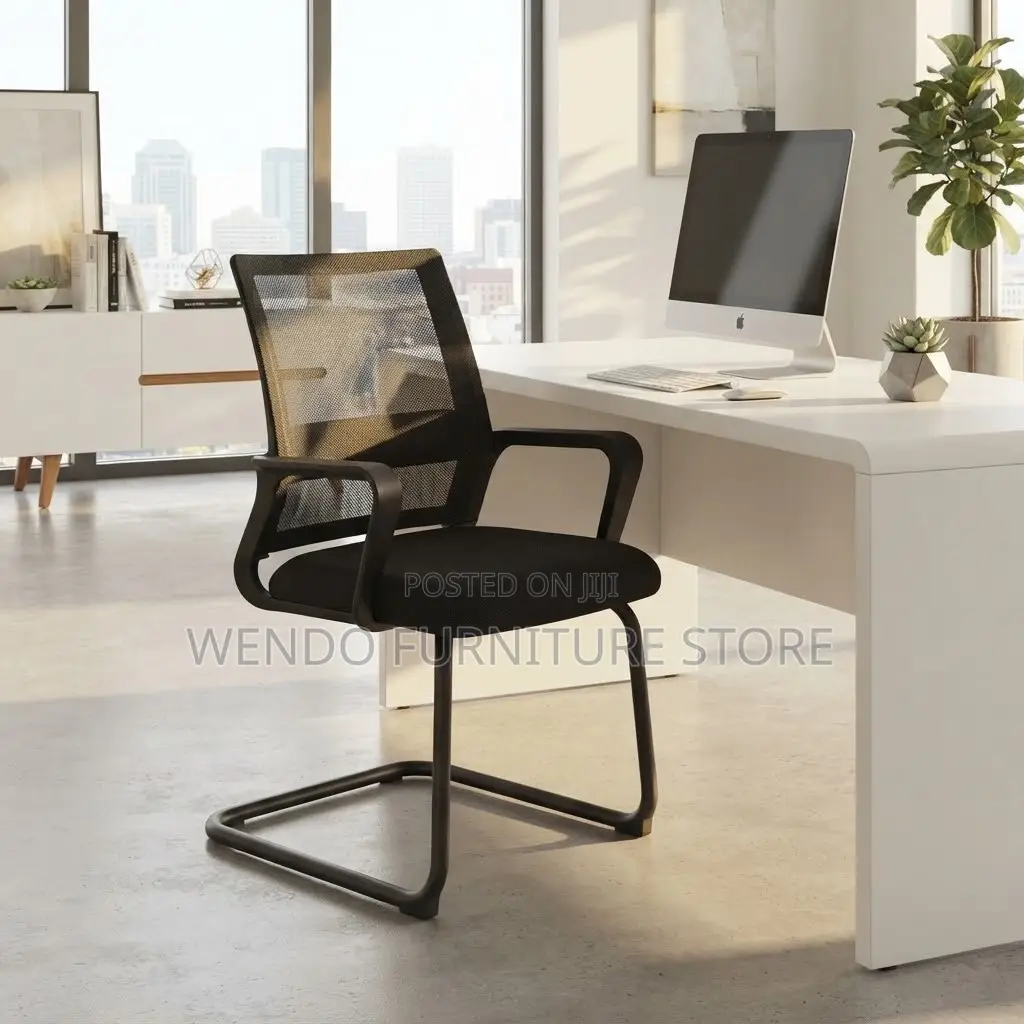 Office Chairs; Mesh Office Visitors Reception Chair With Sledd Base