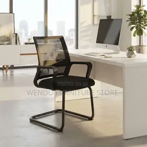 Office Chairs; Mesh Office Visitors Reception Chair With Sledd Base