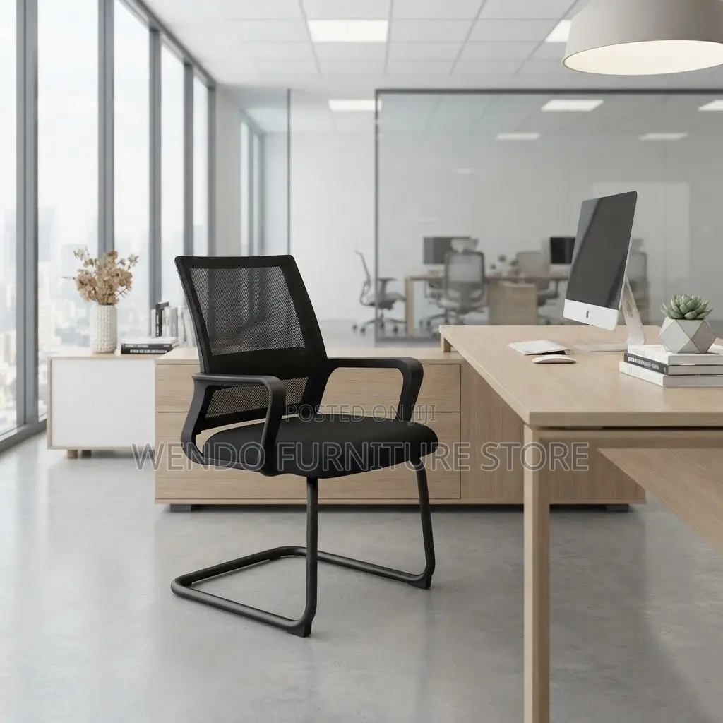 Office Chairs; Mesh Office Visitors Reception Chair With Sledd Base