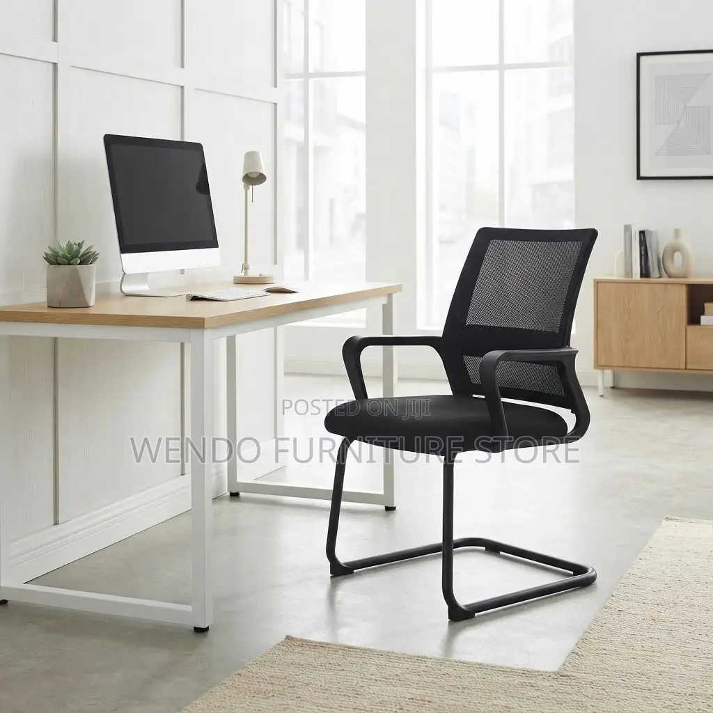 Office Chairs; Mesh Office Visitors Reception Chair With Sledd Base