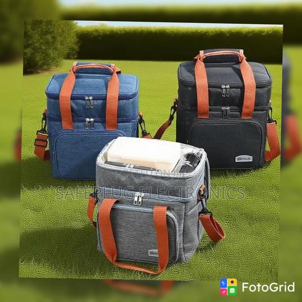 2-Compartment Insulated Lunch Bag – Large Capacity Food Meal Carrier
