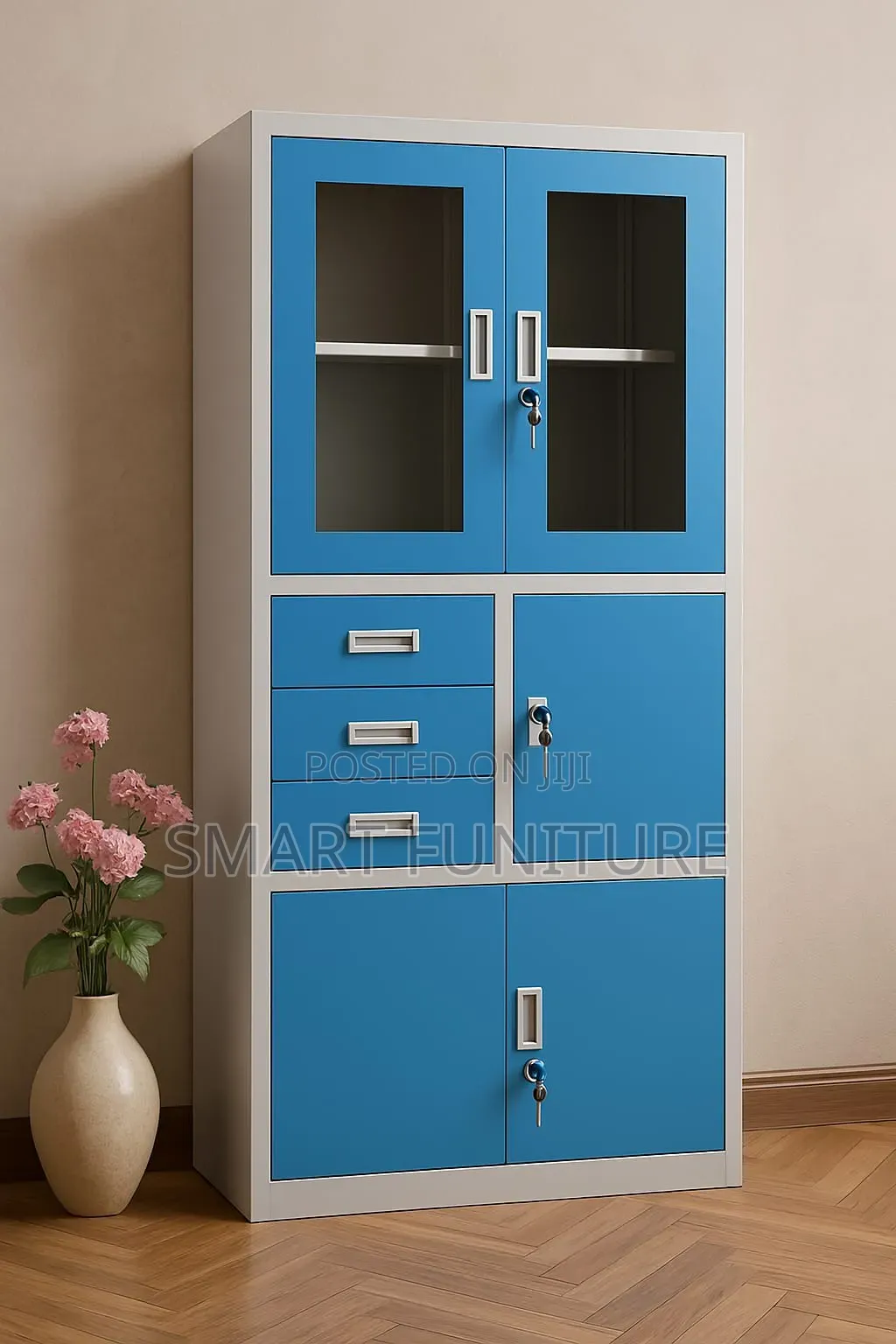 Brand New Blue Filing Cabinet