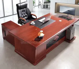 Office Desk; 1800MM Executive Office Desk With Stationery Pedestal