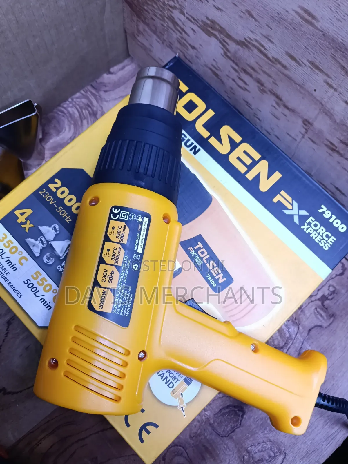 Tolsen Hot Air Gun 2000 Watts Model 79100 500l/Min Hot Air Flow