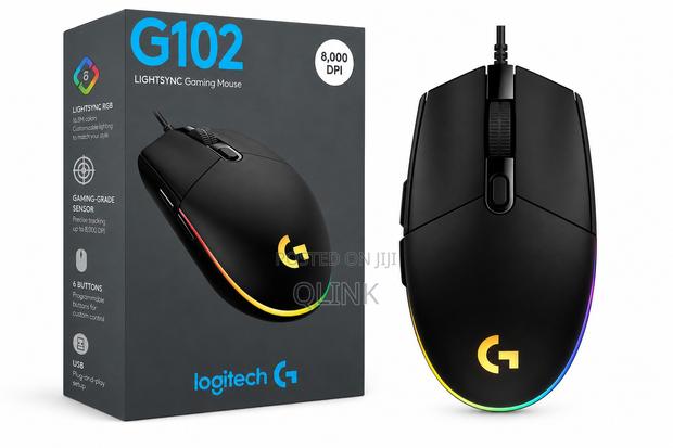 Logitech G102 LIGHTSYNC RGB 6 Button USB Gaming Mouse - Black