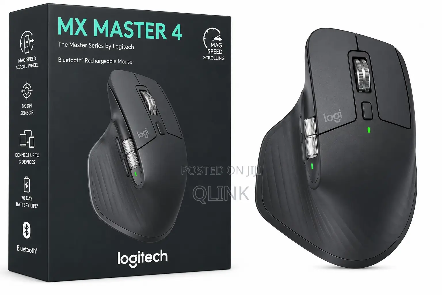 Logitech MX Master 4 Bluetooth Rechargeable Mouse - Graphite