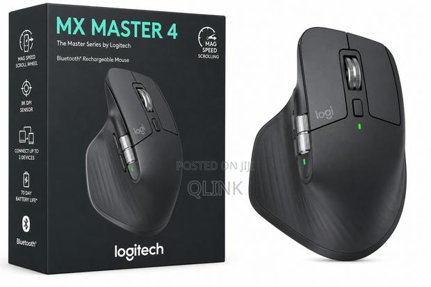 Logitech MX Master 4 Bluetooth Rechargeable Mouse - Graphite