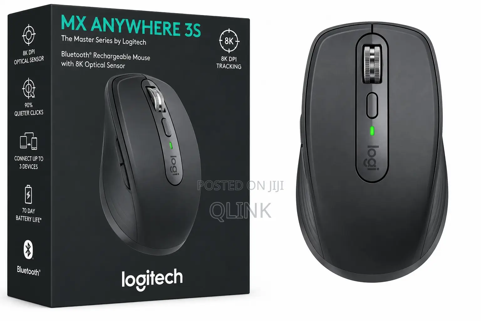 Logitech MX Anywhere 3S Bluetooth Rechargeable Mouse