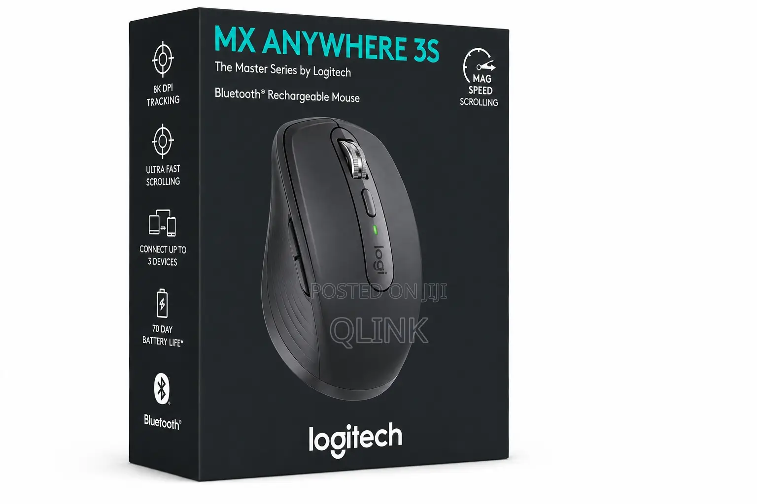Logitech MX Anywhere 3S Bluetooth Rechargeable Mouse - Graphite
