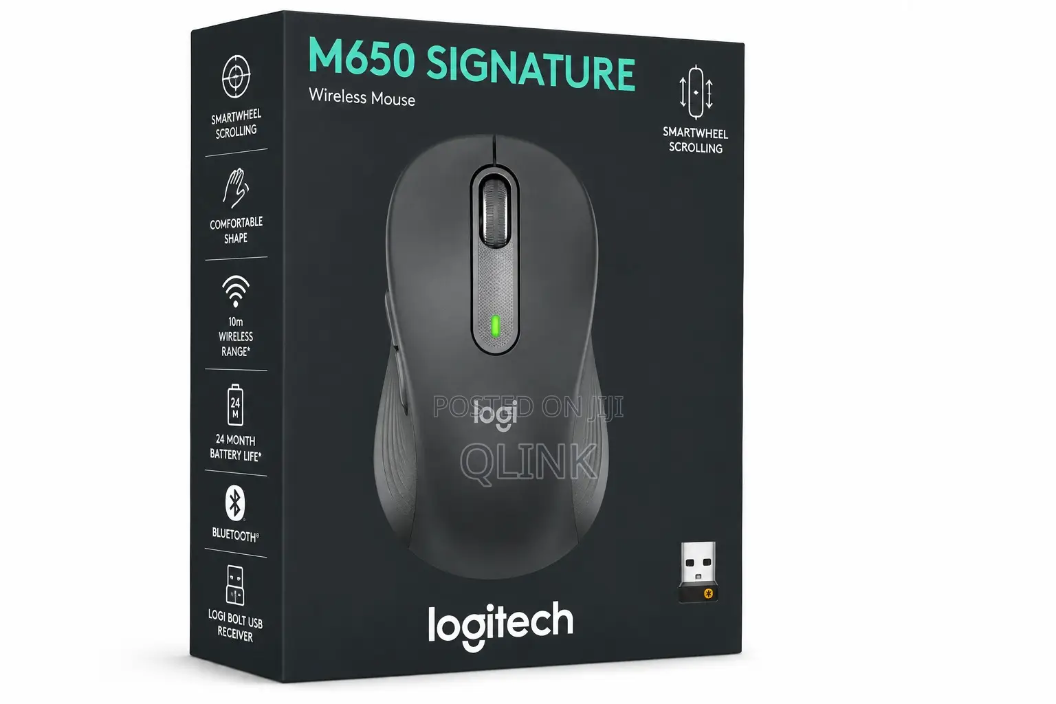 Logitech M650 Signature Wireless Mouse - Graphite - 910-006253