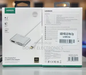 Ugreen MD115 Mini Display Port to HDMI and VGA Adapter