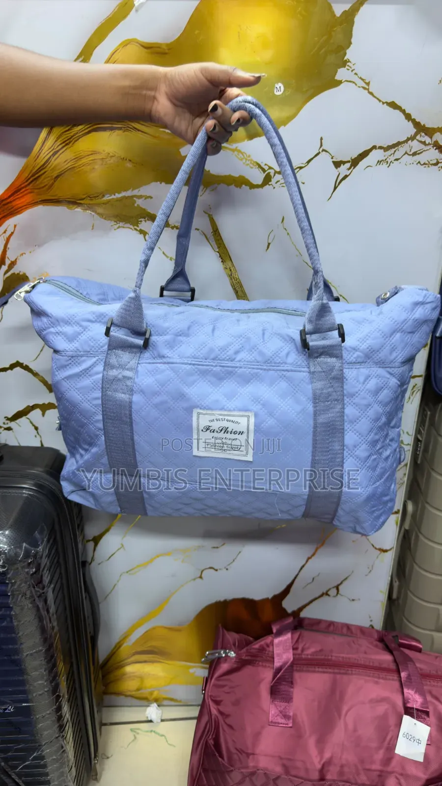 Small Sky Blue Travel Bag at 750