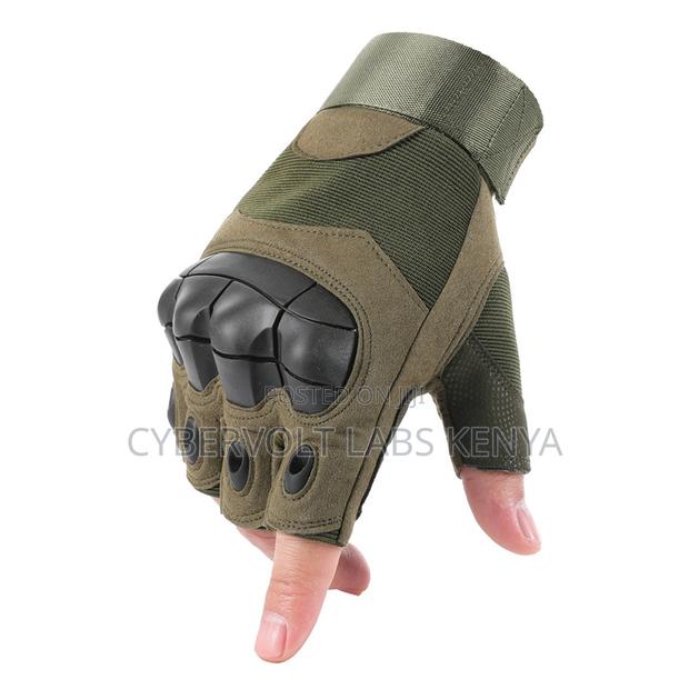 Tactical Half Finger Gloves With Protective Knuckle Guard